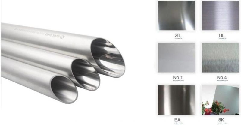 SS304 Cold Rolled Hot Rolled 8K Mirror Polished Hairline Stainless Steel Pipe Tubes