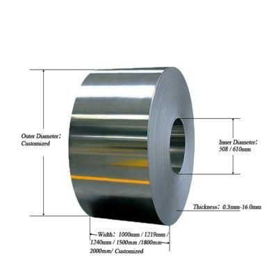 8K Super Mirror Finished 0.2mm Sheet Material Stainless Steel Coil