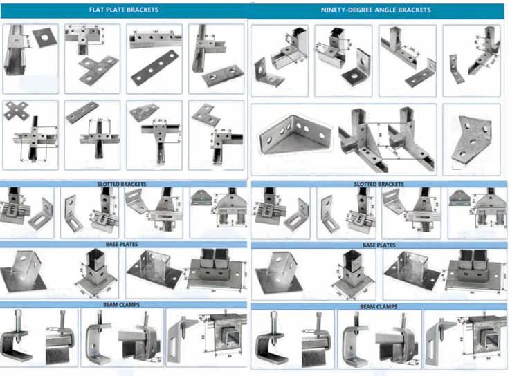 Q235 Steel HDG Hot DIP Galvanized Solar Strut Channel Supplier