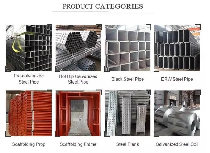 Galvanized Steel Pipe Threading with One End Coupling and One End Plastic Cap