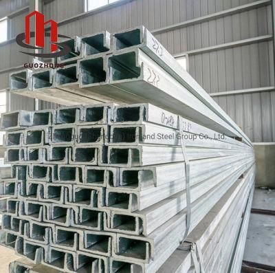 High Quantity Gi Channel Guozhong Cold Bending Galvanized Carbon Alloy Steel Channel for Sale