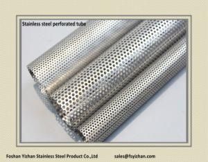 SS304 76.2*1.2 mm Exhaust Stainless Steel Perforated Tube