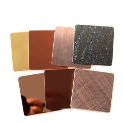 Grade 304 Stainless Steel Color Coated Sheet Dimensions Customized