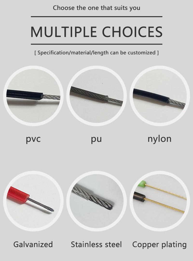 Stainless Steel Cable and Coated Wire Rop PVC and Nylon Coated Wire Cable