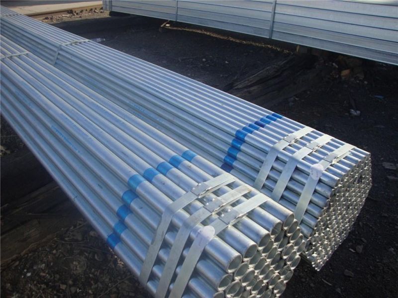 Axtd Steel Group! Z40-60g Threaded Ends Hot Dipped Galvanized Pipe with Plastic Caps