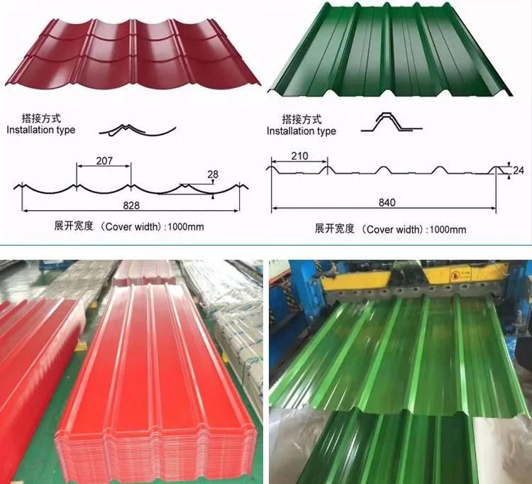 Steel Roof Tiles Gi PPGI Cold Rolled Color Zinc Coated Roofing Sheets Galvanized Prepainted Corrugated Steel Roofing Sheet