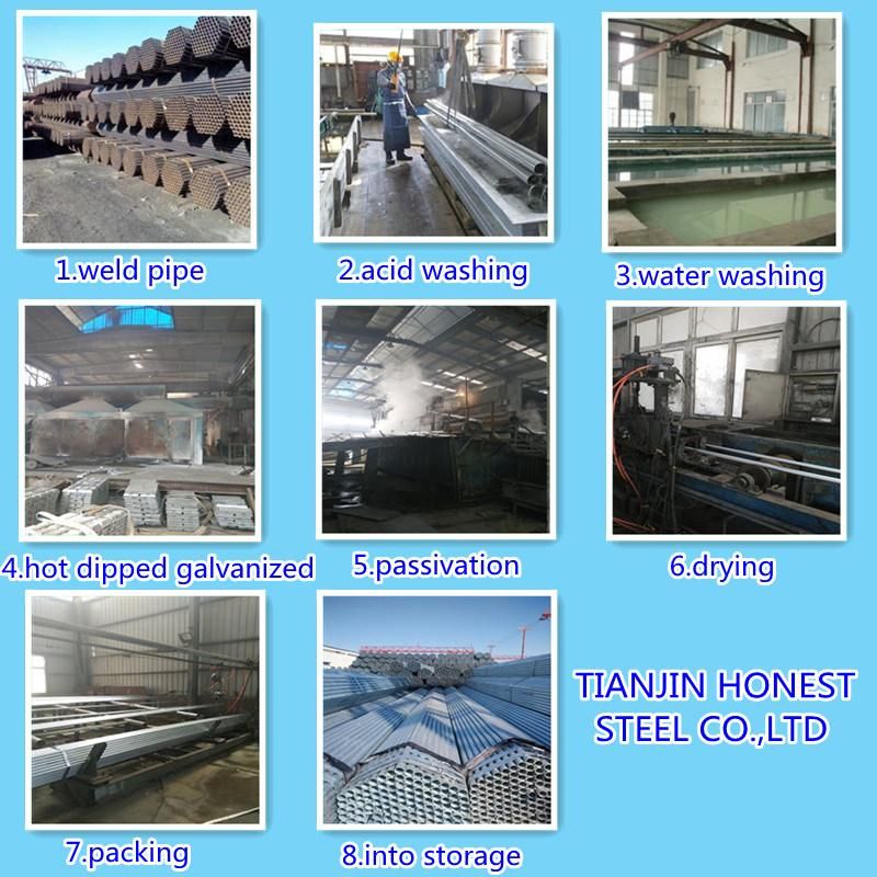 Cheap! Cheap! Galvanised Pipes ASTM A36 A210-C 1.0033 Hollow Section Steel Pipe Welded Gi Hot DIP Galvanized Steel Square Pipe