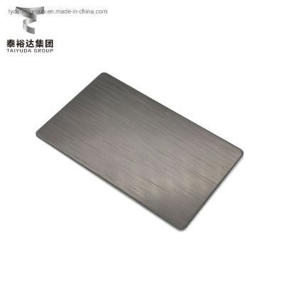 Taiyuda2 Group 500mm to 800mm Black Diamond Color Coating Vibration Decoration 4X8 Inox Austenitic Stainless Steel Sheets