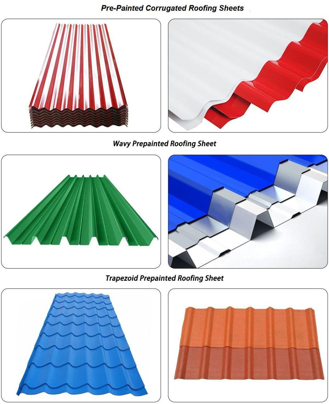 Hot Rolled ASTM Width 600~1500mm Color Coated Galvanized Steel Roofing Sheet