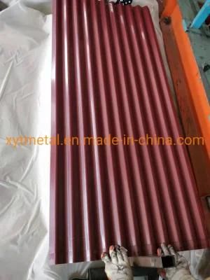 China Factory Building Material Color Coated Galvanized Corrugated Roofing Metal Steel Sheet