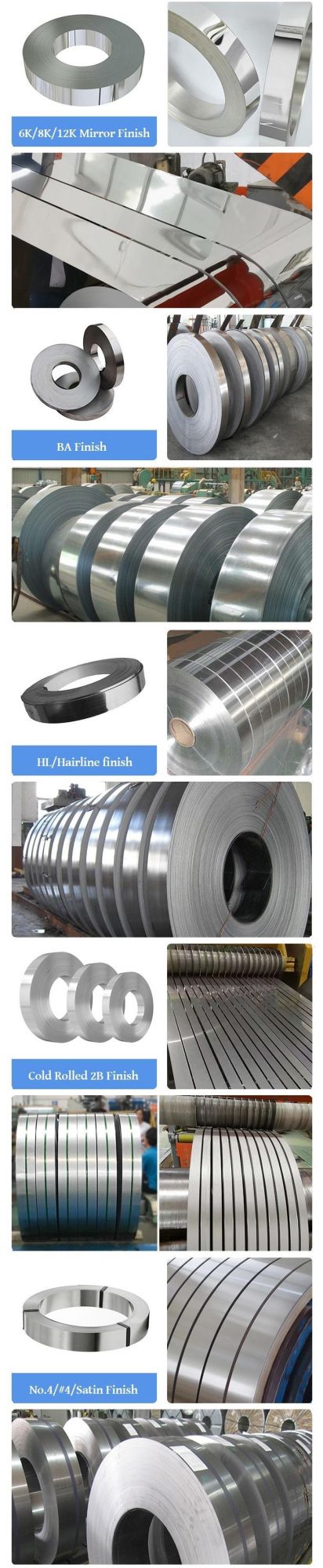 Narrow Polished ASTM 316L Stainless Steel Strip