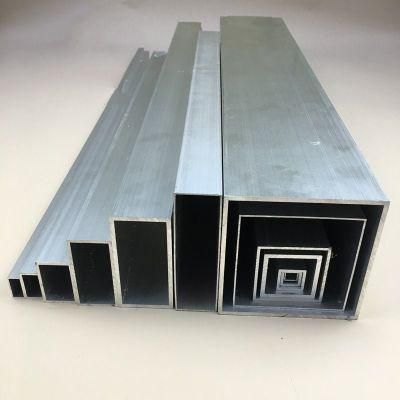 Aksu Wooden Grain Aluminum Profile Alloy Construction Rectangular Tubes / Aluminum Square Pipes 6063 6061 6082 New Material