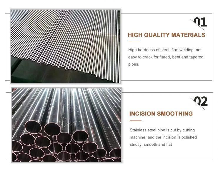 316 AISI 431 SUS Stainless Steel Round Pipe 402 201 304L 316L 410s 430 20mm 9mm 304 Stainless Steel Tube