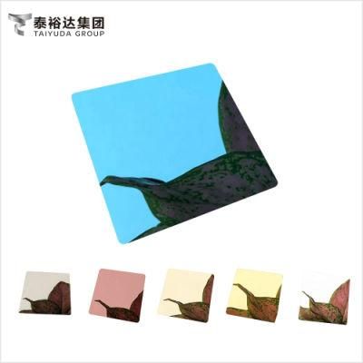 Colored 8K Mirror Polish 201stainless Steel Plate Decoration Anti Finger Print
