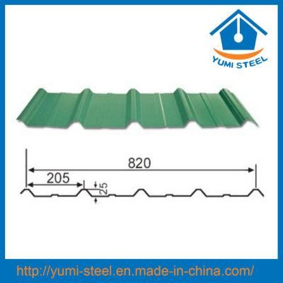 Width 820mm Corrugated Color Steel Sheets for Steel Buildings