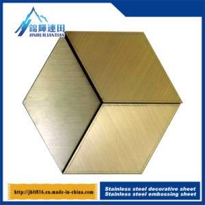 Hexagonal Stainless Steel Flower Decorative Plate 576