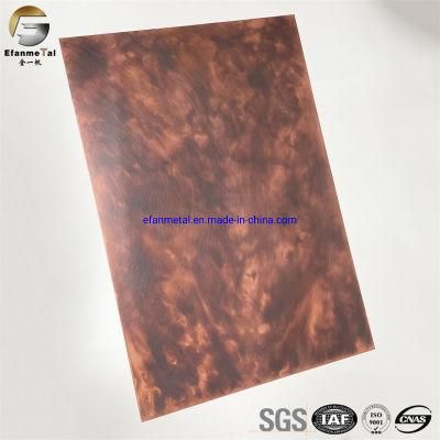 Ef368 China Original Factory Hotel Elevator Panel 201 304 Antique Bronze Stainless Steel Decorative Sheets