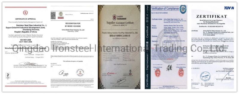ASTM A213 Grade 316L Smls Seamless Stainless Steel Pipe Stainless Steel Tube 19.05mm*1.2mm