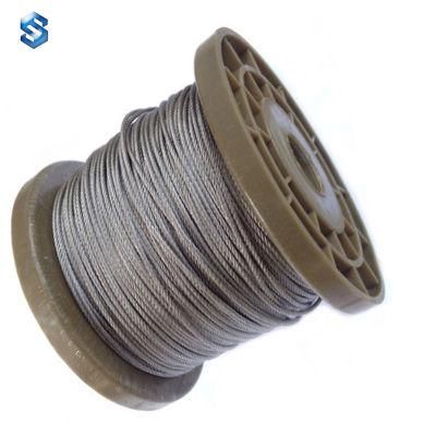304 7X7 High Tension Corrosion Resistance Stainless Steel Wire Rope 0.65mm Wire Steel Rope