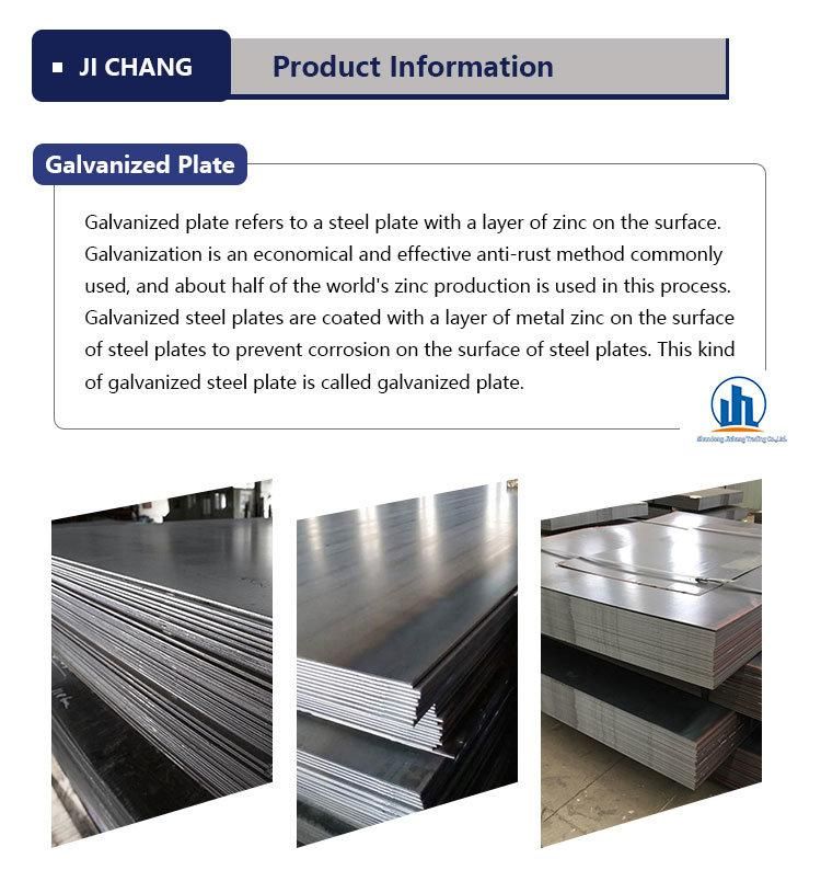 High Quality Galvanized Sheet Metal Zinc Coated Steel Sheet Galvanized Steel Sheet