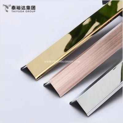 Length 2440mm 3meter 6mm 8mm 10mm 12mm Mirror Polished Coiden 304 304L 316 316L 201 Stainless Steel Ceramic Tile Trim