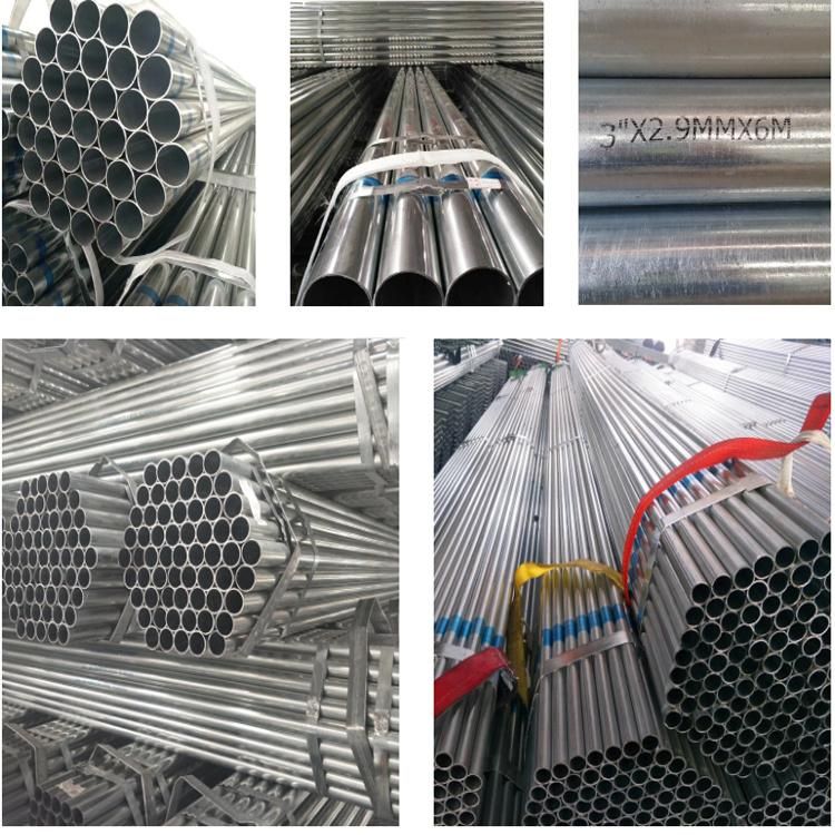 BS 1139 Standard Gi Scaffolding Tube Weights Hot DIP Galvanized Scaffold Steel Pipe 6 Meter