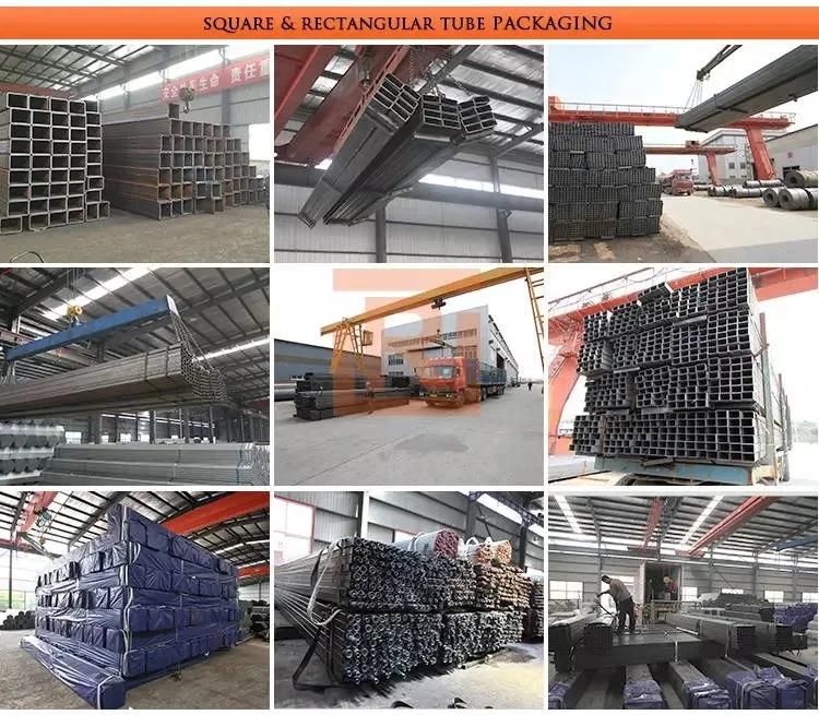 Building Material 20*20 Hollow Black Iron Q235 Q275 Q355 Extruded Tube Welded Square Steel Pipe Laser Cutting Rectangular Tube