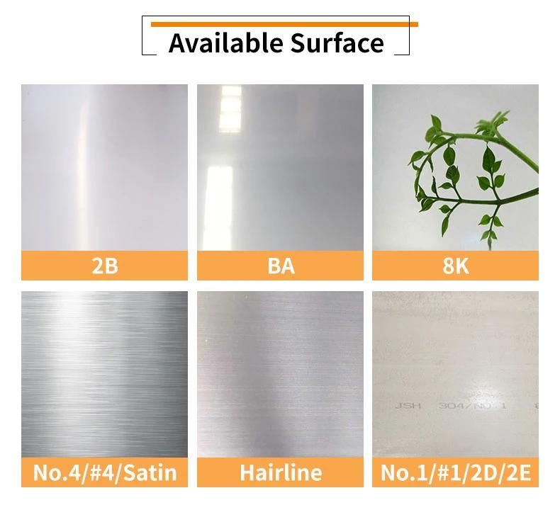 Ss Plate 0.3mm 1mm 3mm AISI 2b Ba 430 321 201 316 316L 304L 304 4X8 Stainless Steel Sheet for Sale