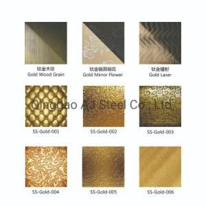 Hl Golden Mirror Finish Stainless Steel 201 for Decorative