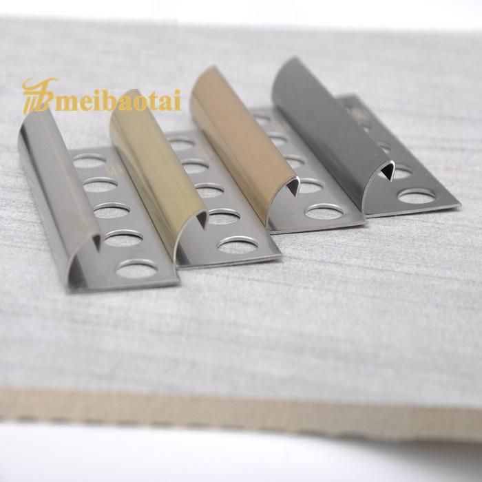 Reasonable Price High Strength PVD Color Coating Polish Finish Stainless Steel Material Wall Tile Edge Trim