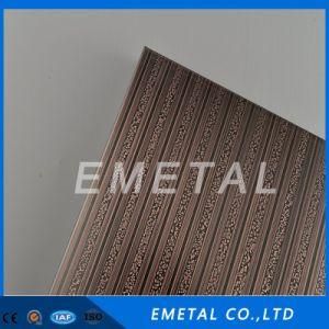 Inox Cold Rolld 304 430 201 Hairline Bronze PVD Color Plating 4X8 Stainless Steel Sheet for Decoration