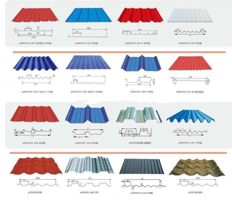 0.27 mm 5 Waves PPGI PPGL Corrugated Sheet PPGL Decorative Zinc Metal Roofs Coated Color Steel Sheet Roofing Sheets Red Blue PPGI Zinc Roofing Sheet
