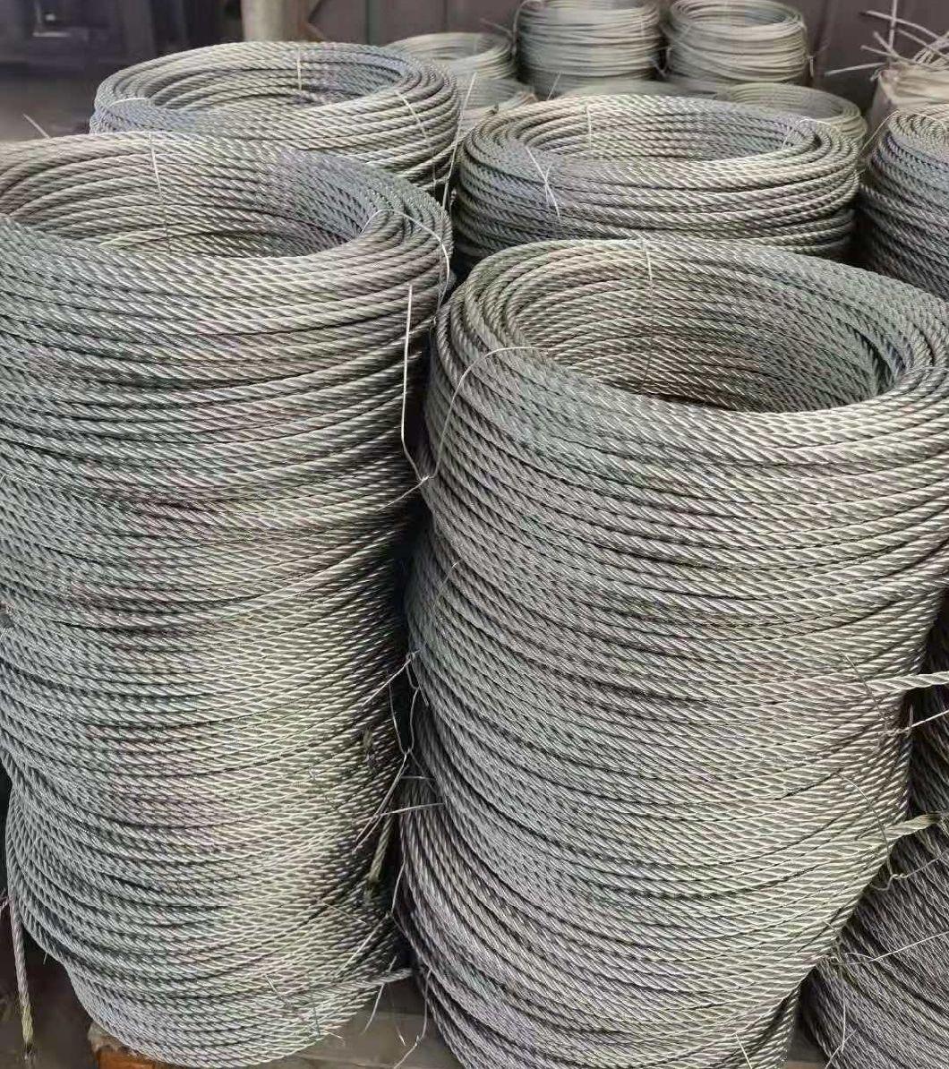 1760MPa Galvanized Wholesale 6X7+FC Steel Cable