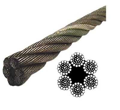 Ungalvanized 6*37 Fiber Core Wire Rope with Factory Price