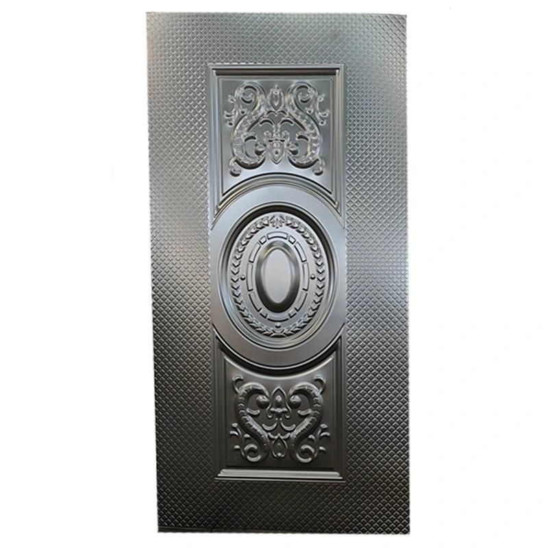 Embossed Cold Rolled Molded Black Metal Frame Exterior Steel Door Skin
