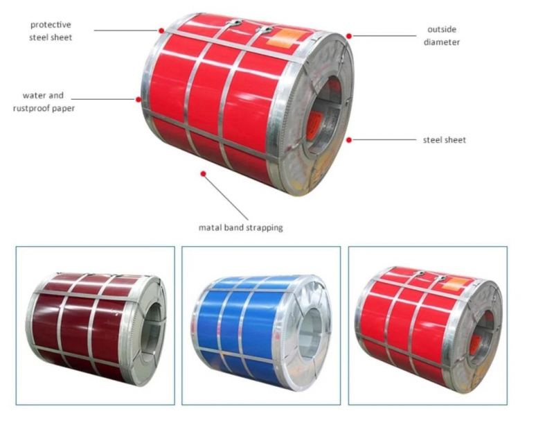 Building Material 55% Az40g-Az150g PPGI/Prepainted Color Coated Steel Coil for Exporting