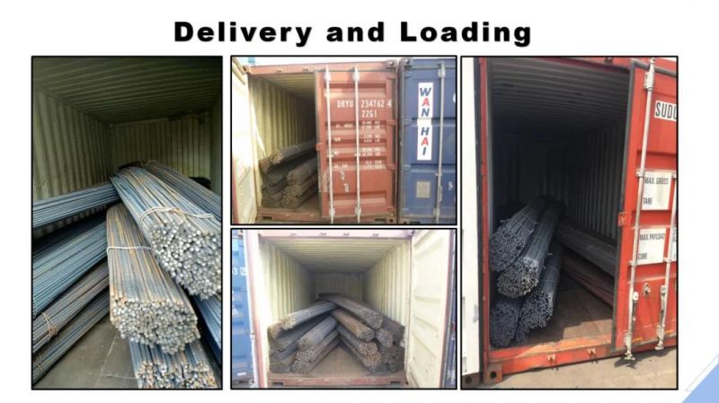 Factory Supply 8-32mm Ss400 S355 HRB400 HRB500 Iron Deformed Steel Bar Rod Grade 60 Hot Rolled Steel Rebar Sch 40