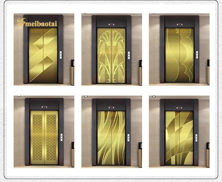 Color Etching Plating Stainless Steel Plate for Decorative Elevator and Lift