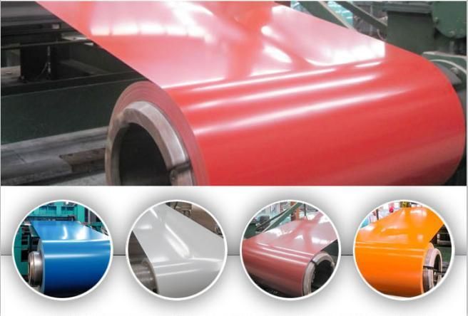 Ral Color Coated PPGL PPGI Steel Coil Prepainted Galvanized Coils Red Blue White Black Green Color SGCC, CGCC Dx51d+Z80, DC52D PPGI Steel Roll Coil on Suppling