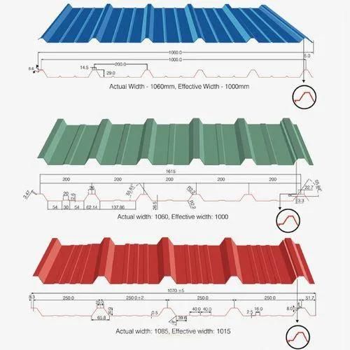 Cold Rolled Steel Corrugated Plate Colored Steel Roofing Plate