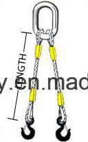 Single Leg Wire Rope Slings - Eye and Thimble 6X25 Bright Eips Iwrc