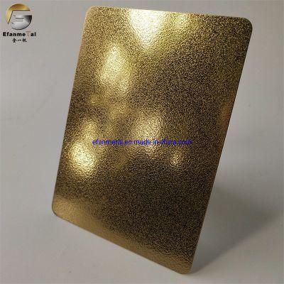 Ef050 Original Factory Hotel Inner Decoration Wall Clading Panels 201 304 316 Gold Mirror Stainless Steel Sheets