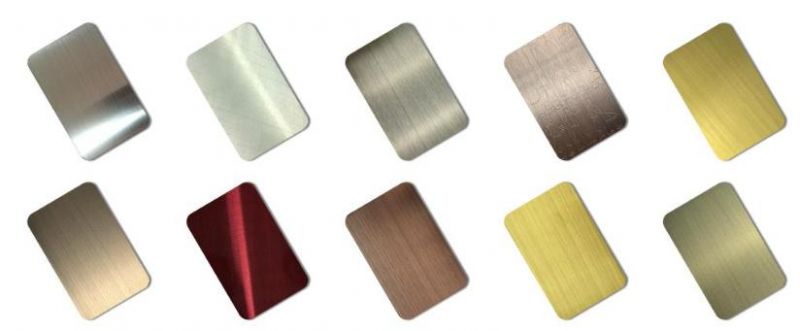 ASTM A480 Ti-Coid Color Coating Ba 2b Hl No. 4 Satin 8K Finished 1219X3048mm Austenitic Stainless Steel Sheet