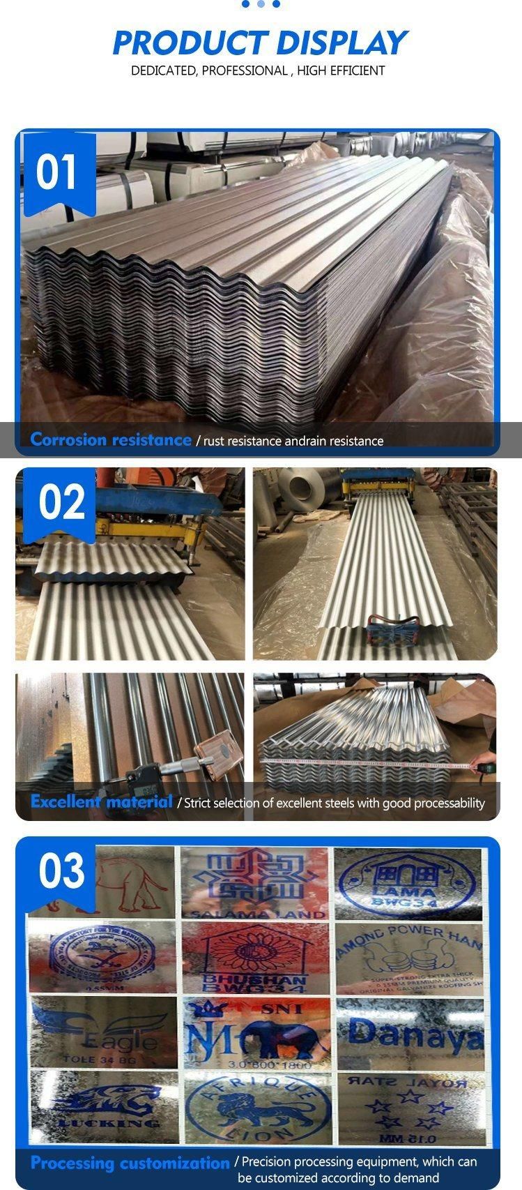 ASTM A792 G550 22/24/26/30/35 Gauge Az40 Az150 Afp Blue Color 55% Aluminium Zinc Alloy Steel Gl Sheet Aluzinc Corrugated Roofing Galvalume Roof Metal Sheet