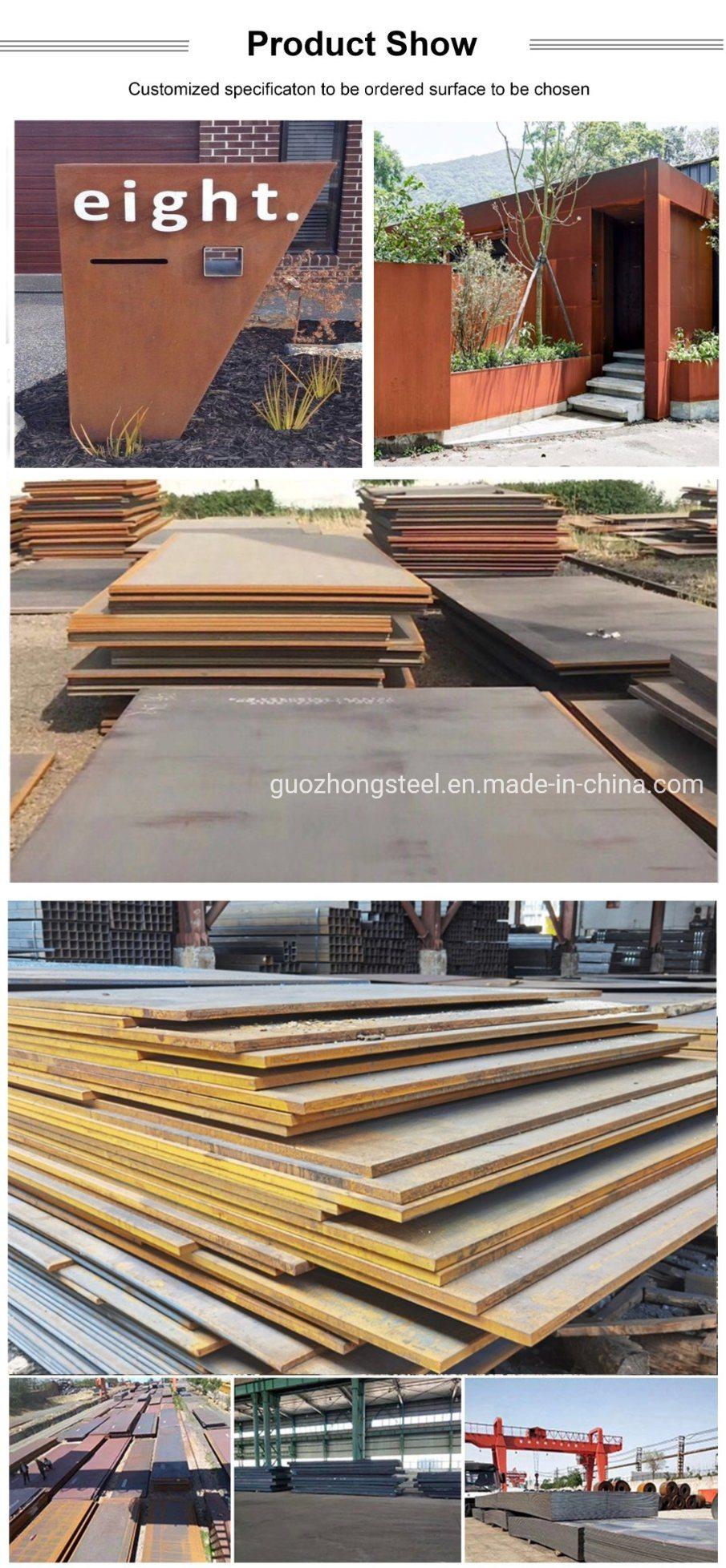 Hot Rolled Corten Steel Plate JIS G3106 GB/T700 ASTM A283m Alloy Steel Metal Sheet Carbon Corten Steel Plate Ms Sheet