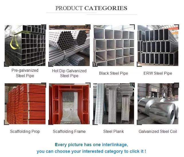 Tianjin Manufacturer 80X80 Galvanized Square Steel Tube for Building Material