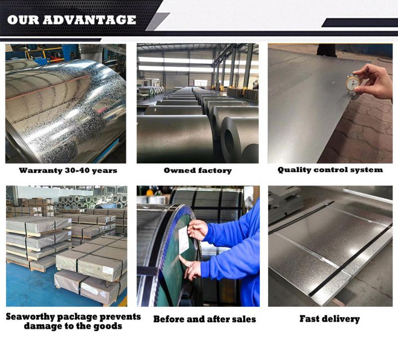 Factory Price Diretly Zinc Coated Stainless/Gi/Aluminum/Copper/Alloy/Corrugated Roofing Sheet Regular Spangles Hot Dipped Coating Dx51d Galvanized Steel Sheet