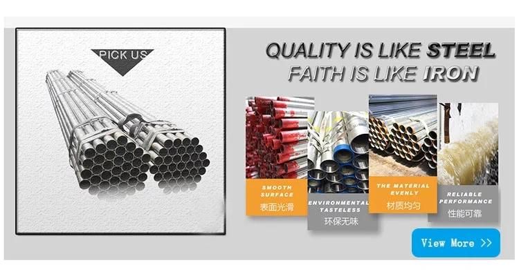 Rectangle Black and Galvanized Mild Carbon Steel Tube for Building Material