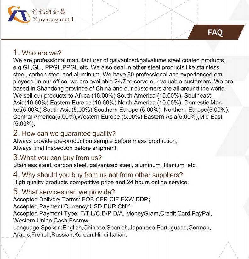 Used in Roofing Tile Color Coated Pre-Paint Galvanized Steel Coil
