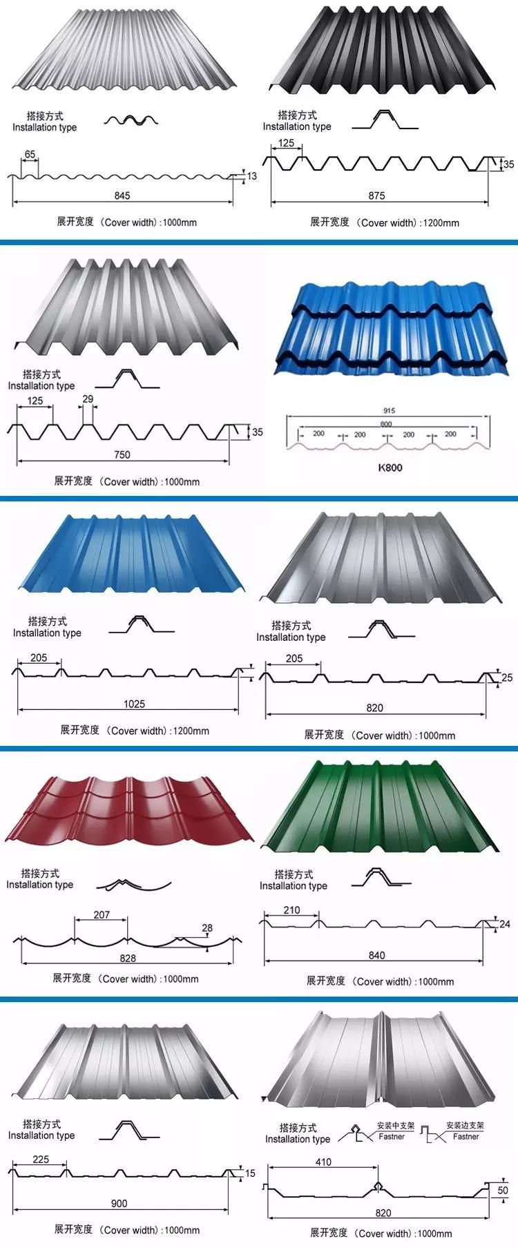 PPGI Roof Sheet PPGI Corrugated Roofing Sheet PPGI Housing Construction Sheet Prepainted Roofing Sheet Colorful Zinc Coated Roofing Sheet